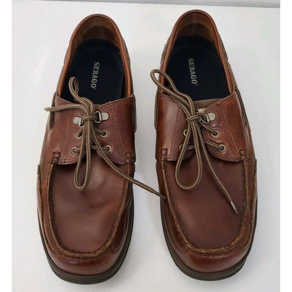SEBAGO Clovehitch II Mens 14 Brown Leather Boat Deck Shoes 24343 Loafers Resort main image 8